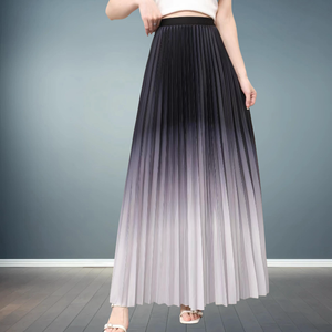 Boutique Wholesale 2024 Autumn New Fashionable Temperament A-line Korean <strong>Version</strong> Simple Pleated Women's Half Skirt - Product Image 3