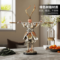 Figurine de bureau Wu Kong Décoration pour entrée de salon, bureau, accessoire de décoration d'intérieur en résine