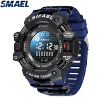 Reloj Deportivo Digital para Hombre SMAEL 8050MC, Cronómetro, Alarma, Diseño de Camuflaje, Correa de Plástico, Resistente al Agua, Luminoso, Venta al Por Mayor