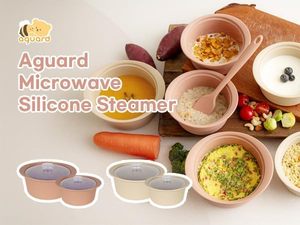 Casserole en silicone résistante au lave-vaisselle et au micro-ondes avec couvercle et poignée, bol vapeur 100% alimentaire - Product Image 4