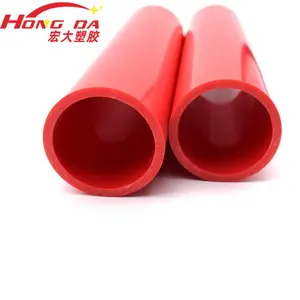 Tubo de extrusión de plástico redondo de ABS rojo de gran tamaño personalizado