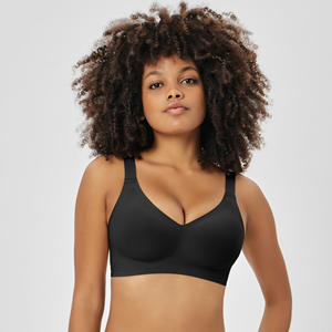 Soutien-gorge sans couture sans fil pour femme, sexy, respirant, push-up, maintien 3/4, fermeture au dos, dos nu, fines bandes de gel fixes - Product Image 1