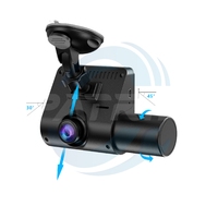3 canaux 4K Dash Cam-Avant + Arrière + Intérieur "12'' Car GPS DVR Android Player 4G Dual Camera Recording ADAS + OBD Diagnostics