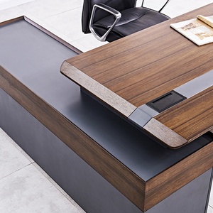 Organisateur de bureau ergonomique de luxe moderne en forme de L pour cadre, avec panneau en bois, fournitures de bureau de luxe pour ordinateur - Product Image 5