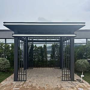 Gazebo de Aluminio para Jardín, Patio, Terraza, Parque, Resort y Piscina con Estructura Ligera y Superficie Resistente a la Corrosión - Product Image 1