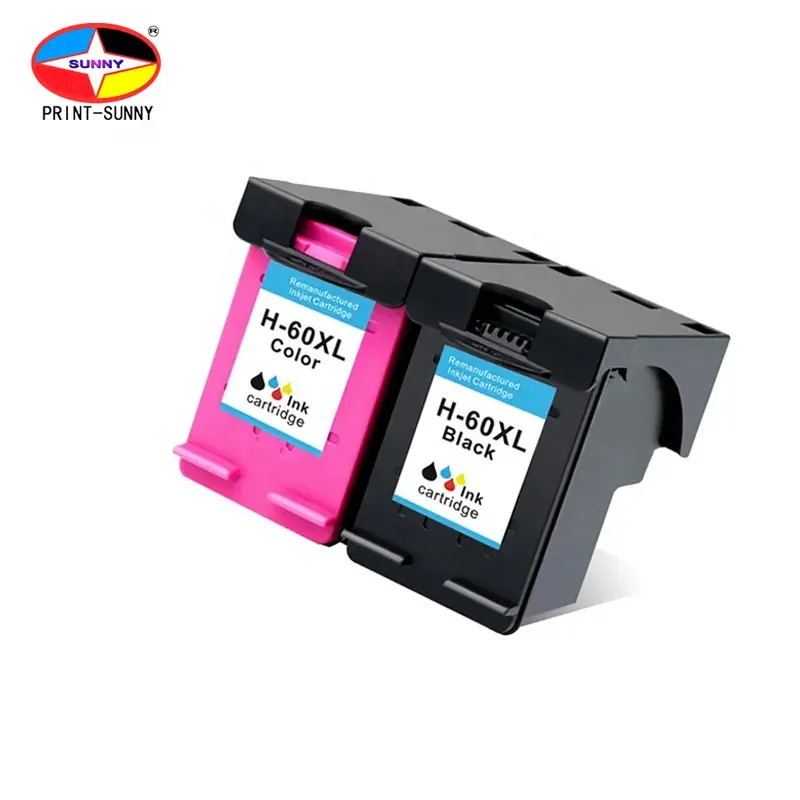 Preço de fábrica Para HP60 XL 60XL Cor Inkjet Cartucho Cartucho De Tinta para HP60 HP60XL HP Deskjet D2680 F2430 F4240 Impressora