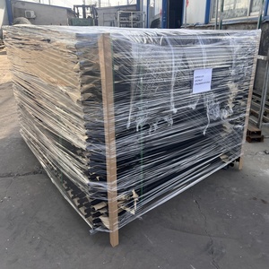 Thép vườn hàng rào kẽm thép kim loại picket hàng rào với màu đen mạ kẽm an ninh rèn sắt giáo hàng đầu thép hàng rào tấm - Product Image 6