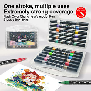 Rotulador con Purpurina, Transparente con Purpurina, Punta de Pincel con Colores Brillantes y Relucientes, para Hacer Tarjetas, Manualidades, Dibujo - Product Image 2