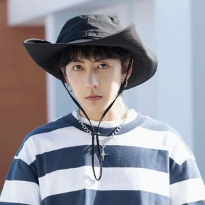 Wide Brim Bucket Hat Unisex Sun Protection Outdoor Fishing Camping Hiking Hat Breathable Polyester Adult Size One Size - Product Image 3