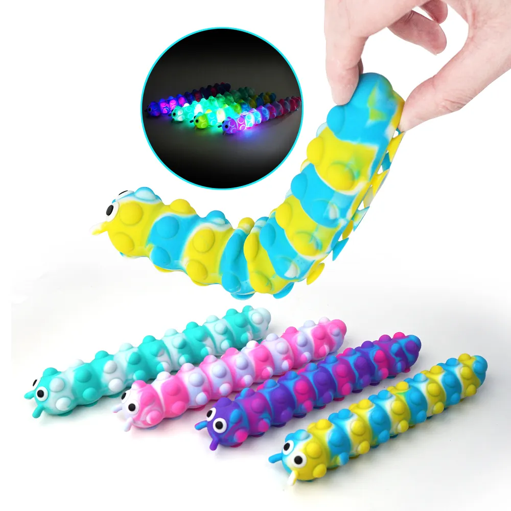 Hot 3D Silicone Suction Cup Pop Bubble Fidget Toy Slug Shape for Antistress Decompression