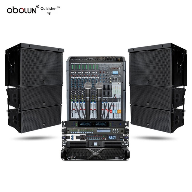 TEL3212 Hanging Line Array Speaker Set Dual 12/18 Inch Complete Set for Performances Weddings Multimedia Outdoor Use