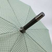 Parapluie de golf de luxe K-Design minimaliste à motif quadrillé céladon, 27 pouces, 8 baleines, coupe-vent, grande baldaquin, armature en fibre de verre, idéal pour cadeau personnalisé