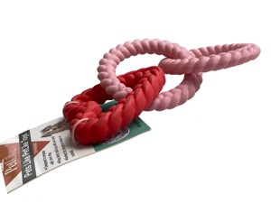 San valentino a forma di cuore 3 anelli TPR Pet <span class=keywords><strong>Dog</strong></span> rimorchiatore e masticazione giocattolo interattivo cane macinazione forniture molari - Product Image 5