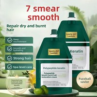 Crème réparatrice 2-en-1 à la kératine hydrolysée pour cheveux secs, frisés et abîmés, traitement intensif, masque capillaire, après-shampoing