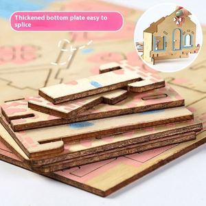 Avion en bois 3D stéréo, puzzle à construire soi-même, modèle de blocs de construction, jouet éducatif pour étudiants et enfants, cadeau en gros pour enfants - Product Image 3