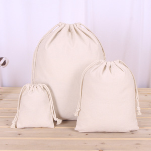 Recyclable Cotton Canvas Gift Dust <b>Drawstring</b> <b>Bag</b> with Custom Logo Fabric Packaging <b>Bags</b> - Product Image 6