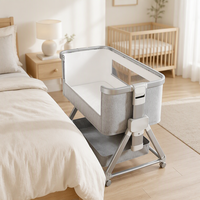 Lit pliant portable en alliage d'aluminium pour bébé, berceau de voyage pour nourrisson, idéal pour chambre, extérieur et hôpital