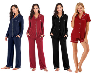 Novidades 2026: Conjunto de Pijama Feminino em Modal de Manga Curta, Sucesso de Vendas, Tamanhos S-XXL - Product Image 2