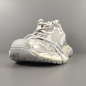 Zapatillas Deportivas Transpirables de Malla Blanca con Cordones, Punta Redonda, Zapatos de Moda Ligeros para Caminar, Entresuela Cómoda, Diseño Inspirado en Diseñadores - Product Image 4