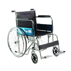 รถเข็นวีลแชร์แบบพับได้ น้ำหนักเบา โครงเหล็กคาร์บอนสูง ล้อหน้า PVC ขนาด 8 นิ้ว สำหรับผู้สูงอายุและผู้พิการ - Product Image 2