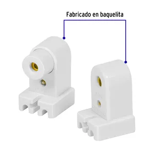 Scatola con 10 unità borsa di 2 pezzi porta lampada per LED e tubi fluorescenti, base FA8 - Product Image 2