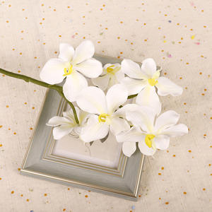 Venta caliente <span class=keywords><strong>Vanda</strong></span> orquídeas PU Real Touch Latex 7 cabezas <span class=keywords><strong>Vanda</strong></span> orquídeas para la decoración de la boda del hogar - Product Image 4