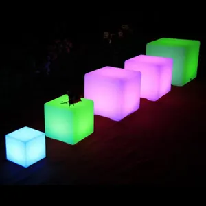 Led thanh phân sáng vuông ghế Motif Cube ghế trang trí thanh bên ngoài trời dẫn đồ nội thất ghế với âm thanh âm nhạc