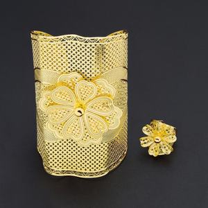 Nouvelle vente Jxx : Ensemble de bijoux indiens en laiton de haute qualité, plaqué or 24 carats, pour femmes, ensembles de bijoux de mariée - Product Image 3