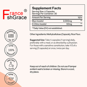 Myo-<span class=keywords><strong>Inositol</strong></span> & D-chiro <span class=keywords><strong>Inositol</strong></span> อาหารเสริมสำหรับผู้หญิง-ความสมดุลของฮอร์โมนและการสนับสนุนรังไข่สำหรับผู้หญิง-อัตราส่วน40:1ในอุดมคติ120แคปซูล - Product Image 5