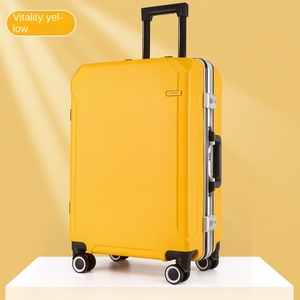 Bán buôn 20 inch câm phổ bánh xe xe đẩy trường hợp công suất lớn khung nhôm ABS dây kéo mật khẩu unisex zippered Spinner PC - Product Image 4