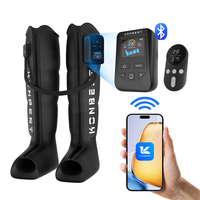 Appareil de compression séquentielle haute pression 250 mmHg à 4 chambres, bottes de récupération à pression d'air portables sans fil