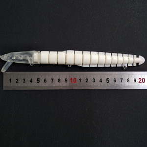 Isca de pesca articulada, alta qualidade, 20 cm, 29g, 15 segmentos, isca de enguia, articulada, não pintada, vazios