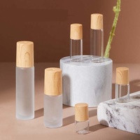 Distributeur de parfum de voyage de 5ml Bouteille d'emballage à bille givrée de 1ml Bouteille de parfum à bille transparente de 10ml Flacon en verre vide