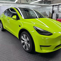 Film de protection de voiture en vinyle PET super brillant vert acide, 1,52x16M, sans effet orange, pour carrosserie – Vente chaude