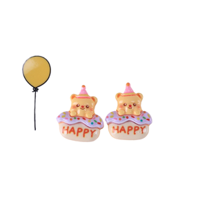 Accessori in resina fai da te a forma di orsetto per gioielli, colla, fermagli per capelli, fasce e patch - Collezione caoh Cute Food Play - Product Image 2