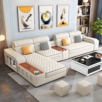 Canapé modulable polyvalent avec ottoman convertible, couleur - Coussins coordonnés pour les salons tendance, canapé de salon