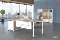Bureau de direction moderne, grand bureau de patron, bureau à domicile, table d'ordinateur commerciale, table de travail en métal, table de réunion
