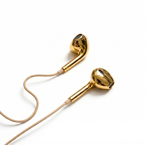 Auriculares con cable cromados en oro completo, auriculares con cable tipo C, auriculares con cable USB C, auriculares plateados con cable - Product Image 5