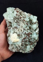Radha Arts Apophyllite, spécimen minéral, cluster d'apophyllite et d'okenite multicolore, pierre naturelle, cristal de guérison, géode, 6,5 pouces