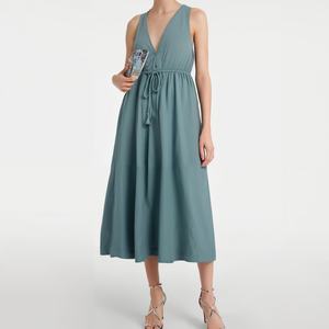Vestido Personalizado para Mujer, Vestido Casual Elegante de Verano sin Mangas, Corte en A, Midi - Product Image 4