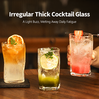 Verre à cocktail épaissi en gros, type long drink, pour sodas, eaux gazeuses, Americano glacé, boissons froides, avec logo personnalisé