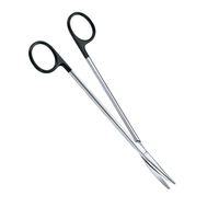 Ciseaux Metzenbaum TC en acier inoxydable à manche noir, à lame courbée et arrondie, pour dissection fine, réutilisables, manuels, pour chirurgie générale