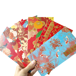 Pochettes porte-bonheur paquet rouge personnalisé nouvel an chinois printemps anniversaire se marier fête Eid <span class=keywords><strong>vacances</strong></span> carte-cadeau argent rouge enveloppe en espèces - Product Image 2