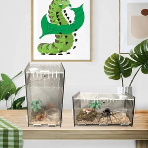 Large Size Transparent Black Acrylic <strong>Reptile</strong> <strong>Case</strong> Clear Black Tarantula Enclosure Tank for Insect Spiders Crickets Snails - Product Image 5