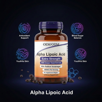 Capsules de soutien énergétique à l'acide alpha-lipoïque et aux fibres alimentaires pour adultes, 60 unités, 600 mg, OEM/ODM