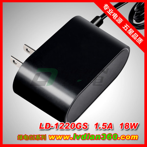 Green Electricity <b>12V</b> 1.5A Power <b>Adapter</b> DC Output US Plug For NVR LED Strip Desk Lamp Speaker - Product Image 5