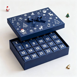 Caja <span class=keywords><strong>de</strong></span> Papel para <span class=keywords><strong>Chocolate</strong></span> con <span class=keywords><strong>Calendario</strong></span> <span class=keywords><strong>de</strong></span> <span class=keywords><strong>Adviento</strong></span> Navideño, Estuche para Dulces y Joyas Elegante <span class=keywords><strong>de</strong></span> Cartón con Impresión Personalizada - Product Image 1