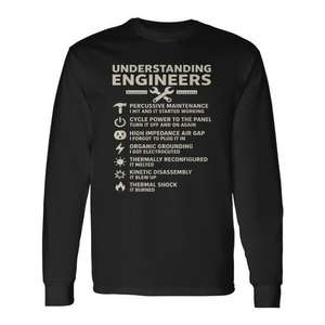 Camiseta de manga larga Understanding Engineers para graduados de STEM, regalo profesional - Product Image 1