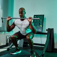 Estación de Fitness Comercial Xburn GYM Master, Máquina de Gimnasio Metálica con Resistencia Digital Inteligente para Entrenamiento Integral, Pila de Pesas de 150 kg