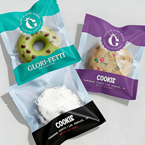 Customized logo Printed Design Food Grade Baking Packaging <strong>Bread</strong> <strong>Bag</strong> Laminated Plastic Small Clear Heat Sealing Cookie <strong>Bags</strong> - Product Image 1